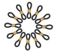 BELLIFFY 100pcs Adjustable Black Chicken Hobble Braces Poultry Leg Bands Soft Rubber and Metal Material Flexible Foot Support for Baby Birds and Chicks