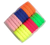BELLIFFY 100Pcs Colorful Rubber Hair Bands for Women Broadside Ventilate Hair Rope Rhombus Design for Ponytails and Updos Soft and Stretchy for Daily Wear