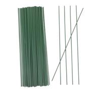 BELLIFFY 100pcs Green Floral Stem Wires Strong Iron Craft Flower Stems for DIY Wedding Decorations Mesh and Crochet Flower Making