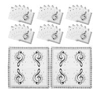 BELLIFFY 100pcs Music Note Napkins Disposable Paper Tissues for Birthday Wedding Dessert Party Decorations Soft Hygienic Single-use Beverage Napkins Lightweight Travel-Friendly Tableware