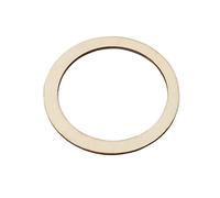 BELLIFFY 100pcs Round Wooden Pieces for DIY Crafting Hollowed Decorative Circles Natural Wood Slices for Scrapbooking and Home Decor