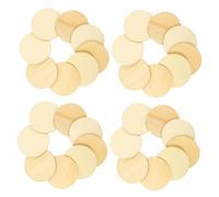 BELLIFFY 100pcs Unfinished Natural Wood Circles Three-ply Board Round Craft for Painting Pyrography DIY Projects Home Decoration Ornaments