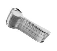 BELLIFFY 100pcs Unique Mini Coffee Spoons 5.5 Inch Stainless Steel Silver Spoons Dishwasher Safe for Easy Cleaning