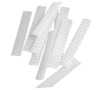 BELLIFFY 100Pcs White Makeup Brush Protective Covers Sleeves PE Plastic Mesh Design Breathable Makeup Brush Guards for Travel and Daily Use