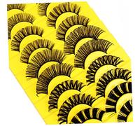 BELLIFFY 10pairs False Eyelashes Pack of Natural Look Makeup Lashes for Women Lightweight Faux Lashes for Weddings Parties and Everyday Use Comfortable and Reusable Extensions