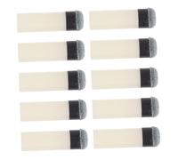 BELLIFFY 10pcs Billiard Cue Tips Replacement Kit with Durable Plastic Ferrules Wear Resistant Pool Stick Tips for Snooker and Pool Versatile Accessories for Casual and Competitive Players