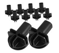 BELLIFFY 10pcs Black Plastic Cat Cage Replacement Caster Wheels Long Clips Universal Buckles for Storage Cubes and Closet Organizers