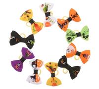 BELLIFFY 10pcs Bowknot Hairbands for Pets Adorable Multi-color Dog Cat Headwear Safe and Stylish Hair Ties Grooming Accessories for Daily Wear Random Style