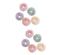 BELLIFFY 10pcs Chic Adult Hair Accessories Bunny Tail Hair Ring Wide Side Ponytail Holders Imitation Random Color
