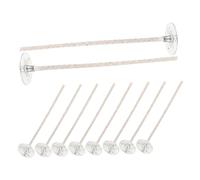 BELLIFFY 10pcs Diy Scented Candle Wicks for Candle Making Cotton Wicks Metal Base for Craft and Wax Making