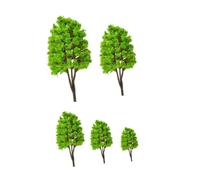 BELLIFFY 10pcs Emulated Small Tree Model Set for Architectural Sand Table Scenes, Vivid Green Plastic Street Trees in 5 Sizes (4-11cm) for Model Train Scenery and Miniature Landscaping