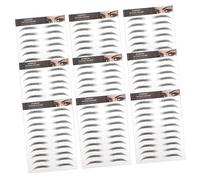 BELLIFFY 10pcs Fake Eyebrow Stickers Temporary Tattoo Stamps for Women Easy to Apply No Painful Recovery