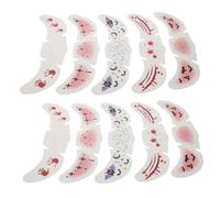 BELLIFFY 10pcs Freckles Face Tattoo Stickers Durable Fake Scars Decals Natural Look Temporary Makeup Patches for Halloween Party Cosplay Outdoor Events