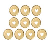 BELLIFFY 10pcs Golden Abs Binder Disc Rings for Papers and Curriculum Cards