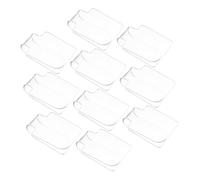 BELLIFFY 10pcs Handheld Nail Art Palette Eye Shadow Acrylic Nail Palette Makeup Foundation Tray Clear Makeup Small Art Acrylic Eyeshadow Mixing Tray Transparent