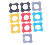 BELLIFFY 10pcs Microphone Rubber Anti-roll Rings Anti-drop Protection for Standard Mics Non-slip Shock Absorbing Accessory for Ktv Stage Conference Bars Orange Black Gray Red