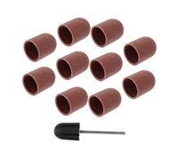 BELLIFFY 10pcs Nail Sanding Caps 180 Color Polisher Caps for Nail Drill with Sanding Drum for Manicure Pedicure Foot Care