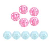 BELLIFFY 10pcs Plastic Cat Balls with Bells Pet Interactive Scratching Balls for Indoor Cats Kitten Supplies in Pink and Blue and Chase Activities Random Color