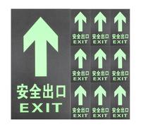 BELLIFFY 10pcs Pvc Entrance and Exit Signs Reflective Safety Exit Sign Stickers Resistant to Fading and Damage Energy Efficient for Offices and Shopping Malls