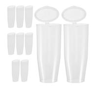 BELLIFFY 10pcs Transparent Makeup Brush Protective Covers Snug Fit Plastic Cosmetic Brush Guards Dustproof Sleeves for Secure Travel and Daily Storage