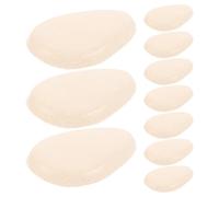 BELLIFFY 10pcs Transparent Silicone Makeup Sponges Reusable Cream Applicators for Liquid Foundation Concealer Blush Skin-friendly Nonabsorbent Cosmetic Blenders with Contour Adaptive Design