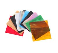 BELLIFFY 10Pcs Water Ripple Colored Stained Glass Sheets for DIY Mosaic Crafts with Transparent Cathedral Glass Effect for Home Church Office Decorative Projects