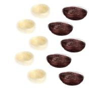 BELLIFFY 10Pcs Woven Artificial Bird Nests for Crafts Handmade Faux Bird Nest Ornaments for Garden Decor DIY Photo Props Seasonal Table Centerpiece Brown and Bamboo Colors