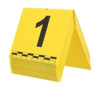 BELLIFFY 10pcs Yellow Forensic Evidence Stand with Integrated Evidence Labels and Centimeter Rulers Plastic Crime Scene Markers for Party Game Props and Detective Birthday Parties
