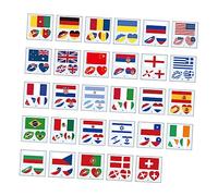 BELLIFFY 116pcs Face Patch Temporary for Boys and Girls World Flag Stickers Patriotic Transfer Face Decals for July Decorations and Festival