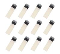 BELLIFFY 12pcs 12mm Screw-on Pool Cue Tips Replacement Set, Grey Plastic Snooker Cue Tips Accessories for Billiard Stick Repair and Maintenance in Leisure Sports