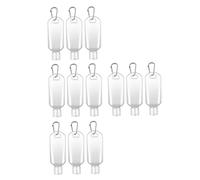 BELLIFFY 12pcs 50ml Refillable Plastic Hanging Hook Bottles Travel Empty Subpackage Containers for Toiletries Random Color