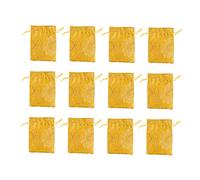 BELLIFFY 12pcs Chinese Style Drawstring Bags Small Jewelry Storage Pouches with Classic Embroidered Pattern for Wedding Party Candy Packaging