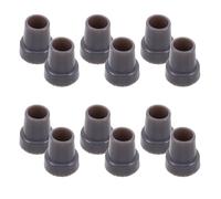BELLIFFY 12pcs Heavy Duty Replacement Rubber Cane Tips with Inserts Non-Slip Crutch Pads for Walking Sticks Stable Traction and Quiet Grip Suitable for Elderly Mobility Support