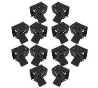 BELLIFFY 12pcs Mini Black Plastic Hair Clips Small Rectangle Claw Clips for Women and Non-slip Strong Hold Hair Clamps