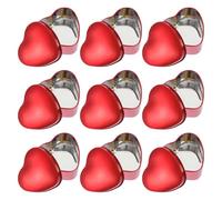 BELLIFFY 12Pcs Red Small Heart Shaped Candy Boxes Tin Storage Containers Sweet Packing Boxes for Wedding Party Favor Packaging