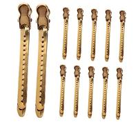 BELLIFFY 12Pcs Stainless Steel Duckbill Hair Clips for Professional Hairdressing Durable Salon Clips for Hassle Hair Styling and Coloring for Makeup and Face Washing
