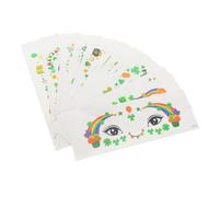BELLIFFY 12sheets Temporary St Patricks Day Makeup Stickers Assorted Designs Irish Festival Decorations
