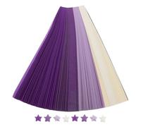 BELLIFFY 1560pcs Gradient Purple Star Origami Paper Strips Double-Sided DIY Craft Folding Paper for Fine Motor Skills Development Scrapbooking School Projects