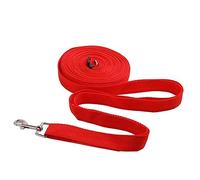 BELLIFFY 15m Nylon Pet Training Leash Dog for Walking Obedience Safe Clasp for Dogs and Cats Red