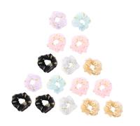 BELLIFFY 15pcs Elastic Hair Ties Ponytail Holder Women Hair Scrunchies Rings Candy Flower Accessories for Girls Party Occasion