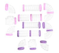BELLIFFY 16pcs Hamster Toys Diy External Tubes Pet Tunnel Rat Cage Tubes Easy Assembly Observation