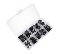 BELLIFFY 180pcs Push Button Switch Kit Assortment Kit Tactile Switches for Diy Projects Micro Button Micro Push Pin for Electronic Circuits and Models