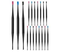 BELLIFFY 18pcs Double-Ended Soft Silicone Ear Cleaner Kit with Spiral Heads Reusable Ear Wax Removal Tools for Adults Elders Blue Pink Black for Safe Daily Care