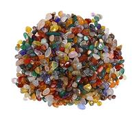 BELLIFFY 1pack Colorful Agate Gravel for Fish Tank Decoration Natural Crystal Aquarium Ornament Tumbled Stones for Vase Filler Jewelry Making Feng Shui and Home Decor
