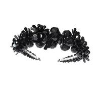 BELLIFFY 1pc Crafted Hair Prop Delicate Hair Adornment Crystals Sequins Unique Headdress for Dances Weddings Parties and Special Occasions Black