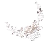 BELLIFFY 1pc Flower Shape Hair Comb Elegant Bridal Hair Accessory Alloy Headdress for Weddings Comfortable Design for Women and Girls for Special Occasions and Parties