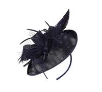 BELLIFFY 1pc Mesh Headband Hair Claw Clips for Women Headband Girl Hair Clips Fascinator Bridal Veils Hair Accessory for Women Hair Band White Veil Hair Tie Headband for Girl Feather