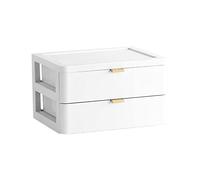BELLIFFY 1pc Multi-Layer Drawer Storage Box for Cosmetics Tabletop Organizer for Use Practical and Simple Design White