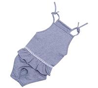 BELLIFFY 1pc One-piece Dog Period Pants Washable Pet Diaper for Female Dogs Light Grey Comfortable Sanitary Underwear to Keep Floors Clean during Menstruation