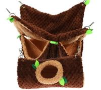 BELLIFFY 1set Hamster Hammock Bed Tunnel Set Double-layer Hanging Bed for Pets Cozy Sleeping Play Space Easy to Install Creative Design for Hamsters and Squirrels